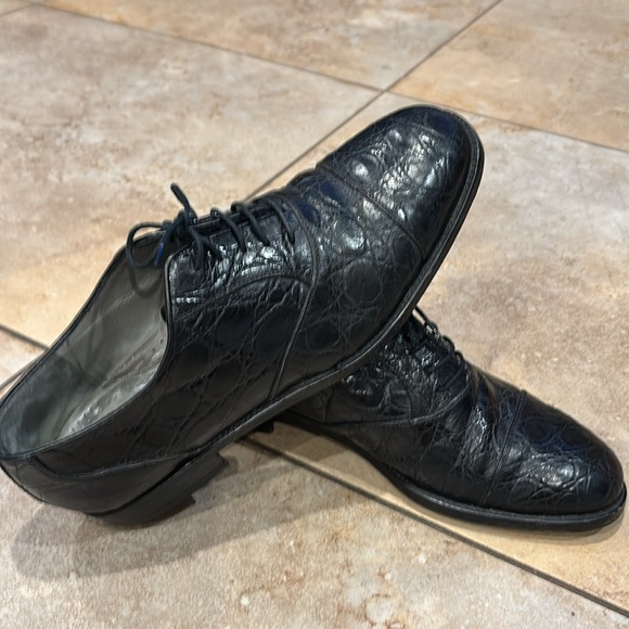 Lorenzo Banfi Man’s Italian Shoe Crocodile Dressing size 8 - Picture 4 of 16